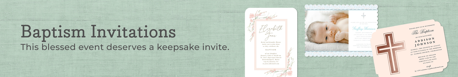 Photo Baptism Invitations Photo Baptism Invitations