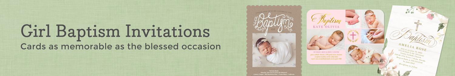 Girl Baptism Invitations Girl Baptism Invitations